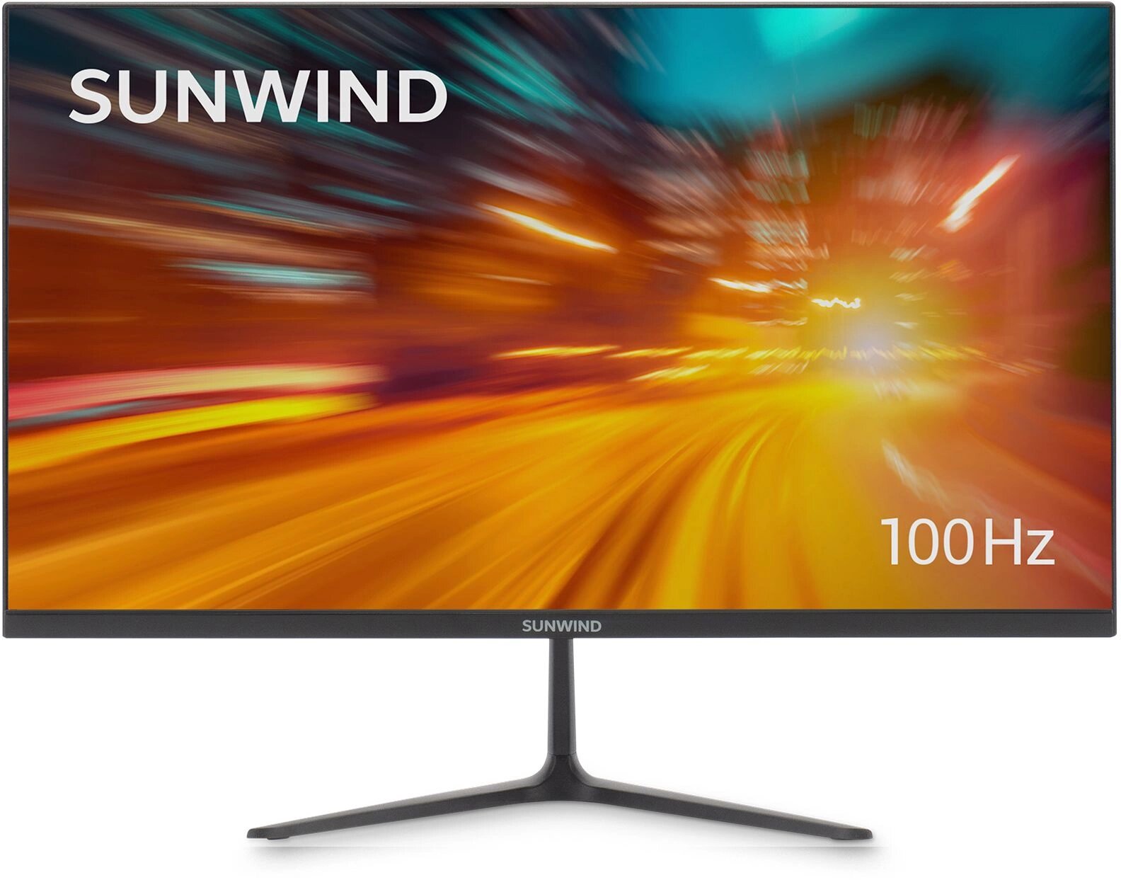 Монитор SunWind 21.5" SM-22FV222 черный VA 5ms 16:9 HDMI матовая 250cd 1920x1080 100Hz FreeSync VGA FHD