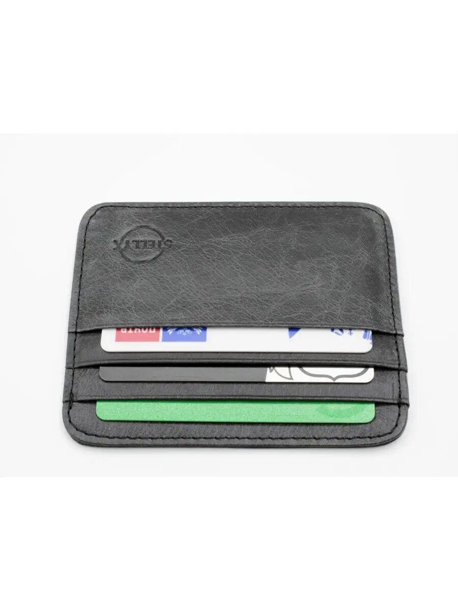 Визитница STELLYX, фактура гладкая, черный — фото 1