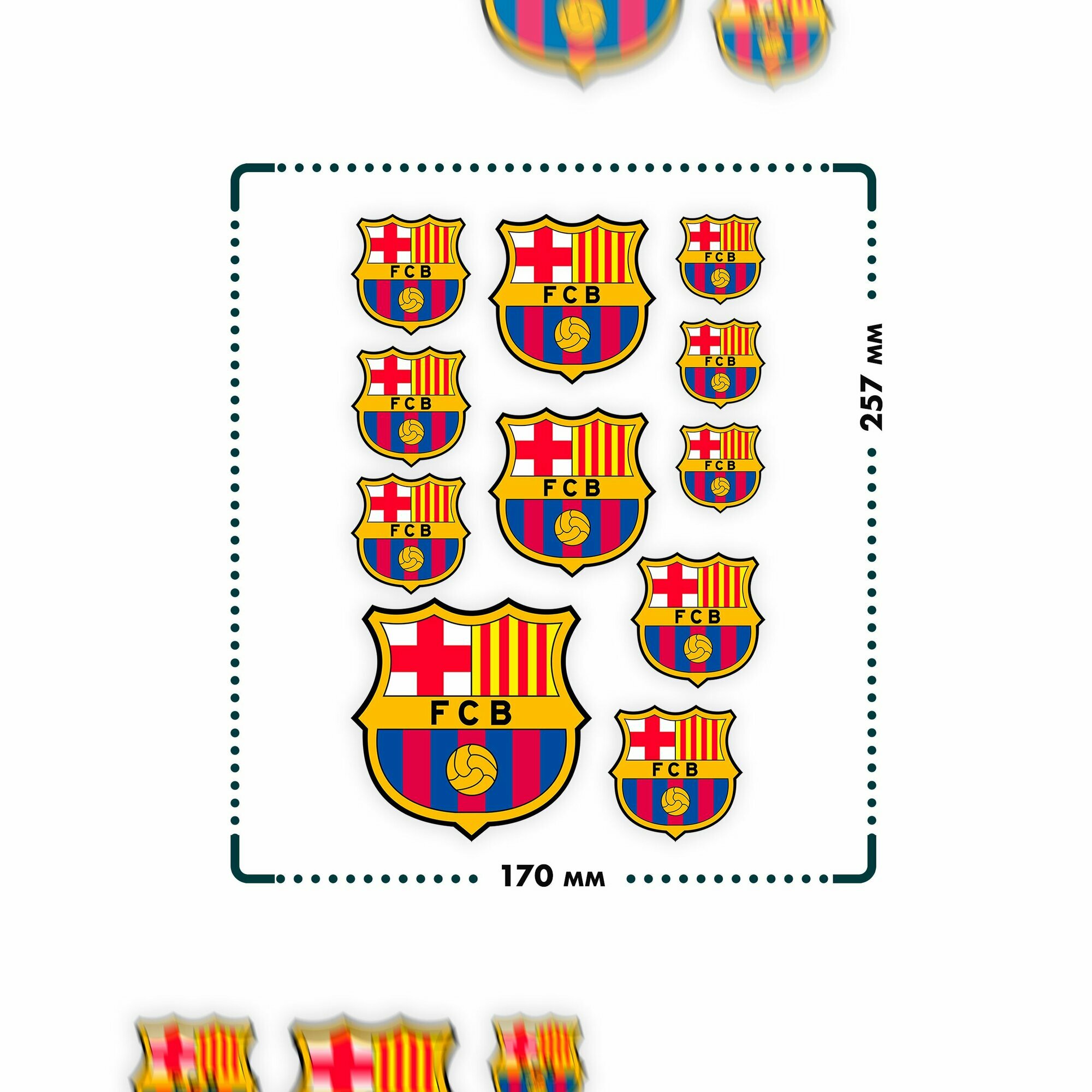 Термонаклейка на одежду Барселона FCB — фото 1