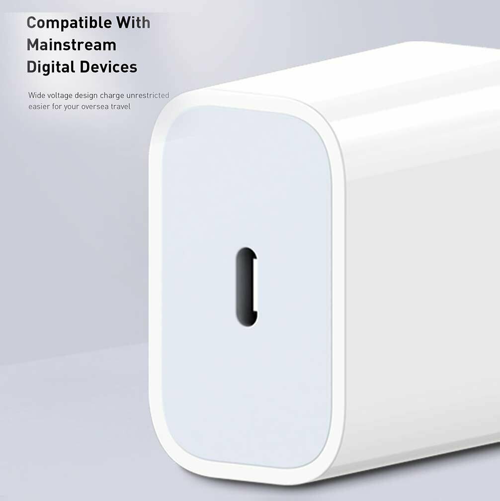 Сетевое зарядное устройство Recci Travel Charger, 1C, PD20W (PPS, PD3.0/2.0, Белый, RCT-P01E