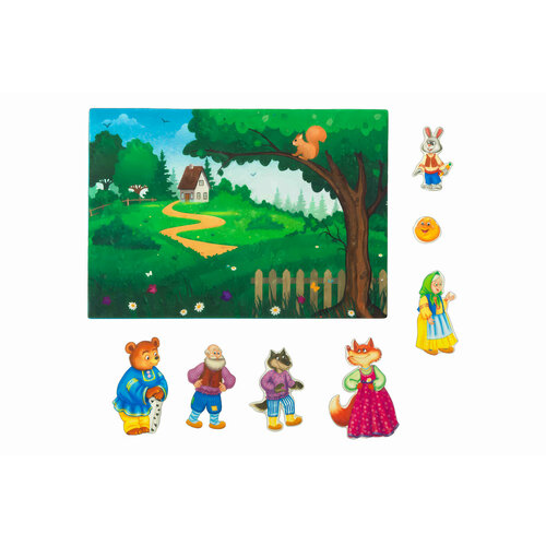 Развивающая игра из фетра на липучках по сказке 