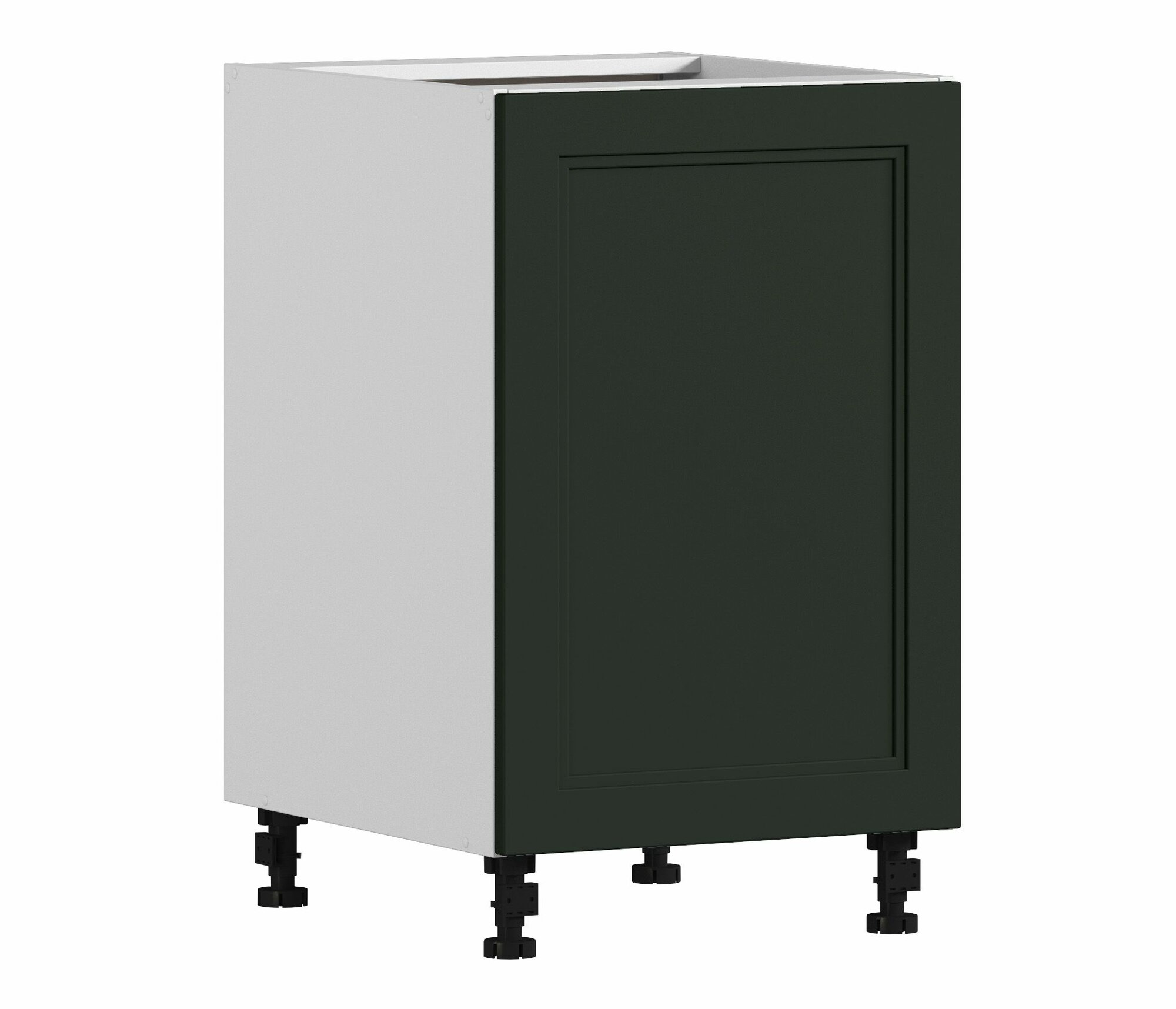 Кухонный модуль напольная тумба столплит Регина РС-50, ЛДСП, Белый/МДФ MODERN Олива, 50х56х82 см