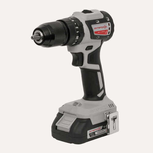 Изображение товара Дрель-шуруповерт Интерскол ДАУ-13/18В 50 аккум. патрон: быстрозажимной [802.2.2.70] { кейс, 2 аккум. 2Ач, ЗУ }