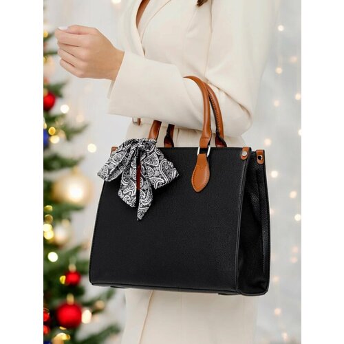 Сумка CARLOTTY, фактура гладкая, зернистая, черный