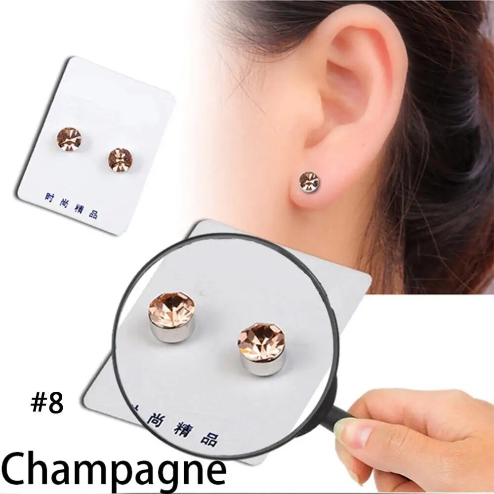 Магнитные серьги для похудения 8 Champagne