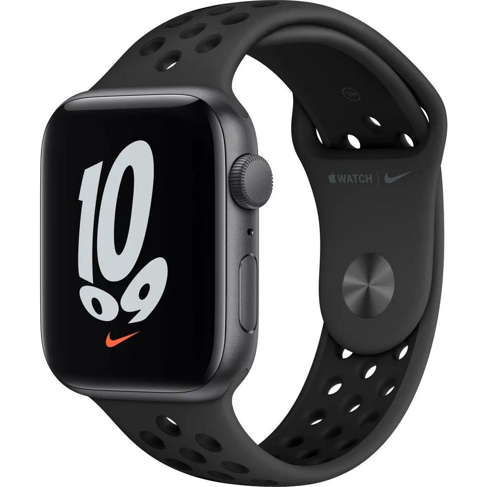 Часы Apple Watch SE GPS 44мм Aluminum Case with Nike Sport Band MKQ83, Space Gray