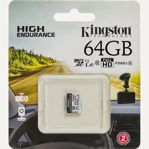 Изображение товара Карта памяти Kingston microSDXC 64Gb High Endurance UHS-I U1 A1