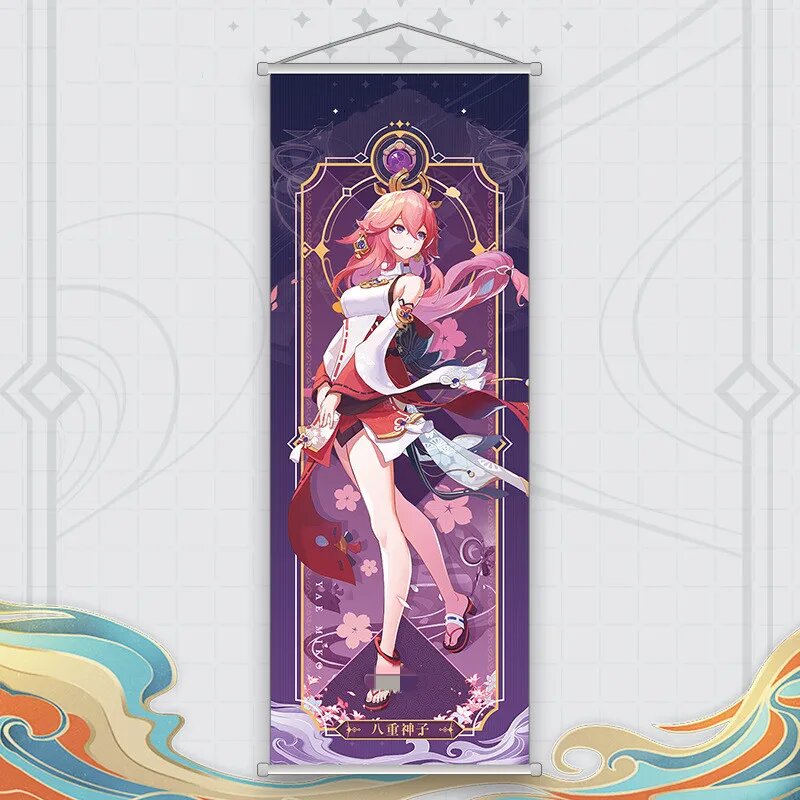 Баннер Genshin Impact Hutao, Розовый, Yae Miko