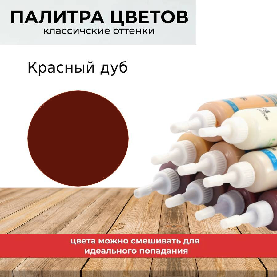 Маркер для мебели KNB, для заполнения царапин на деревянной мебели и ламината Красный дуб 25 г