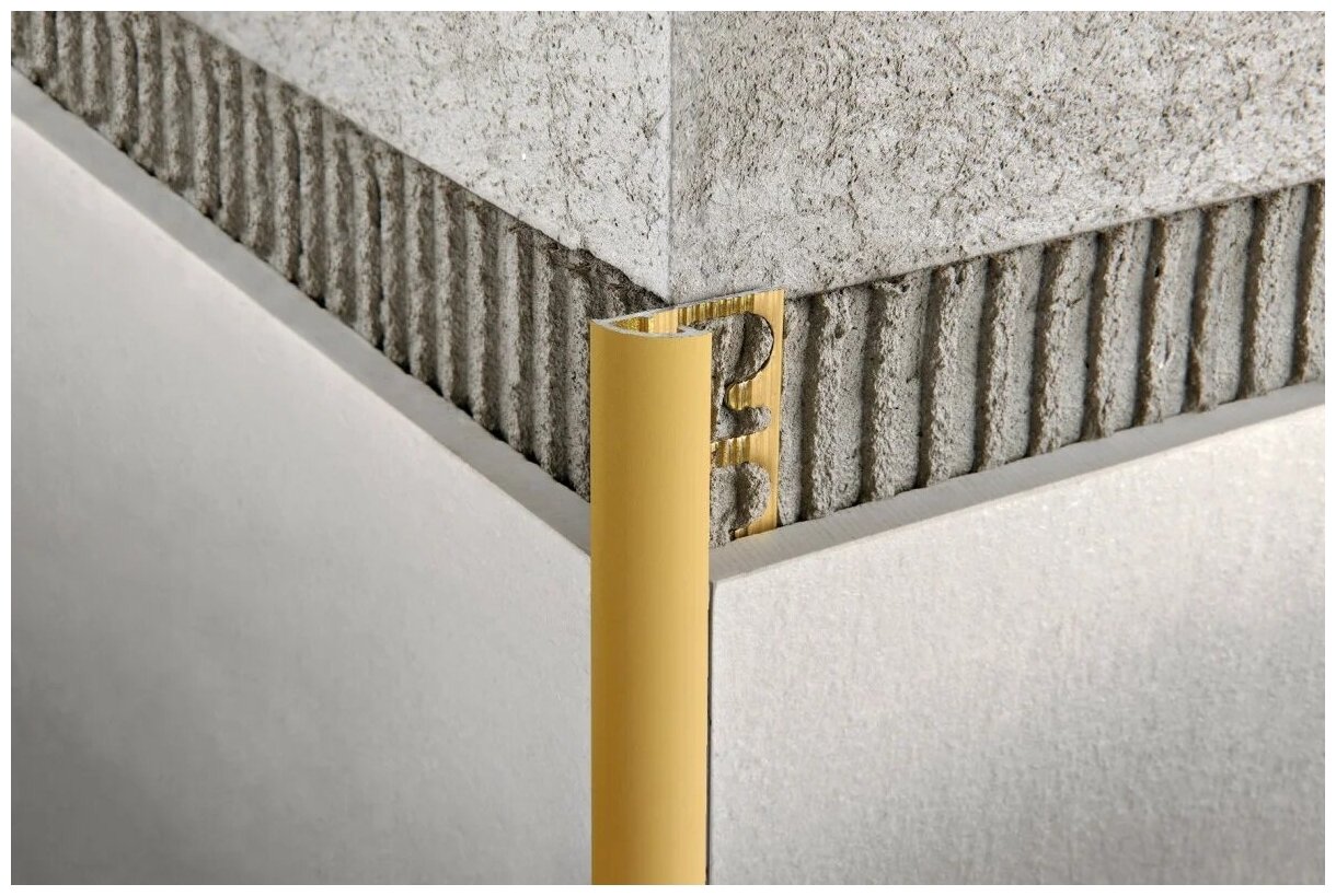 PROJOLLY Алюминиевый профиль цвет золото блестящее 10 мм. длина 2.7 метра. PROGRESS PROFILES. PJBO 10