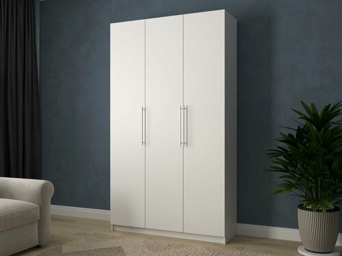 Изображение товара Шкаф распашной Калифорния-3 Белый для одежды трехдверный 140*250*50