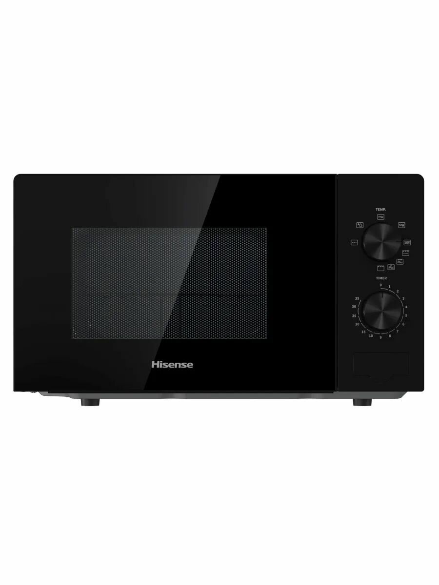Микроволновые Печи Xiaomi Микроволновая печь для кухни Hisense H20MOBP1, 20 л, 5 уровней мощности, функция разморозки, механическое управление, индивидуальная настройка времени, черная; микроволновка свч