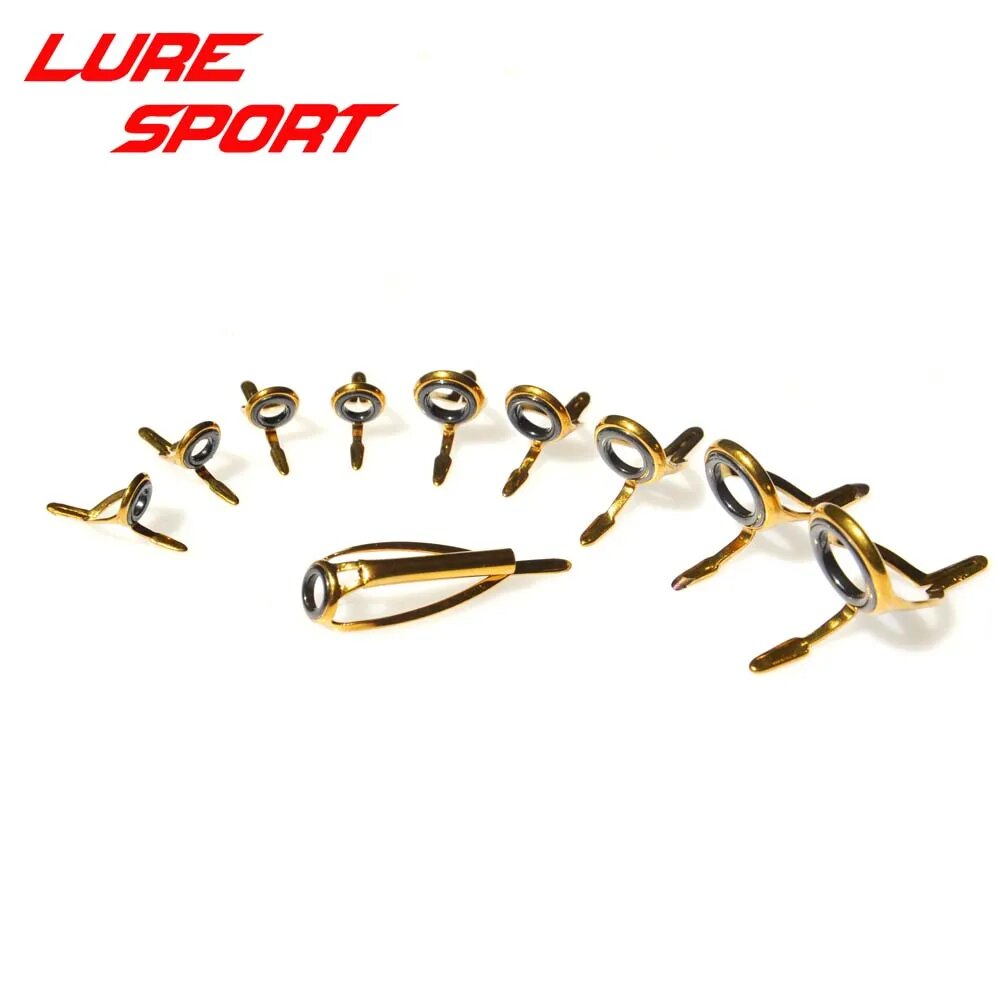 Набор направляющих LureSport KW12 направляющая MN6 для золотистой стальной рамы 10 шт TopSize6 TubeID3mm