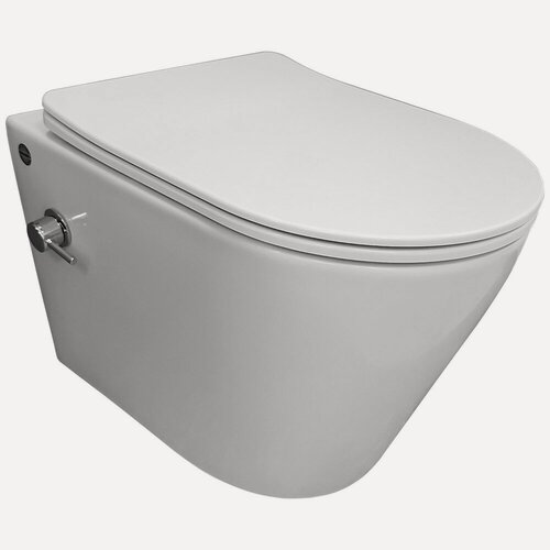 Изображение товара Унитаз подвесной Bloomix Enjoy AD1304SB Ceramic+ безободковый с функцией биде и смесителем