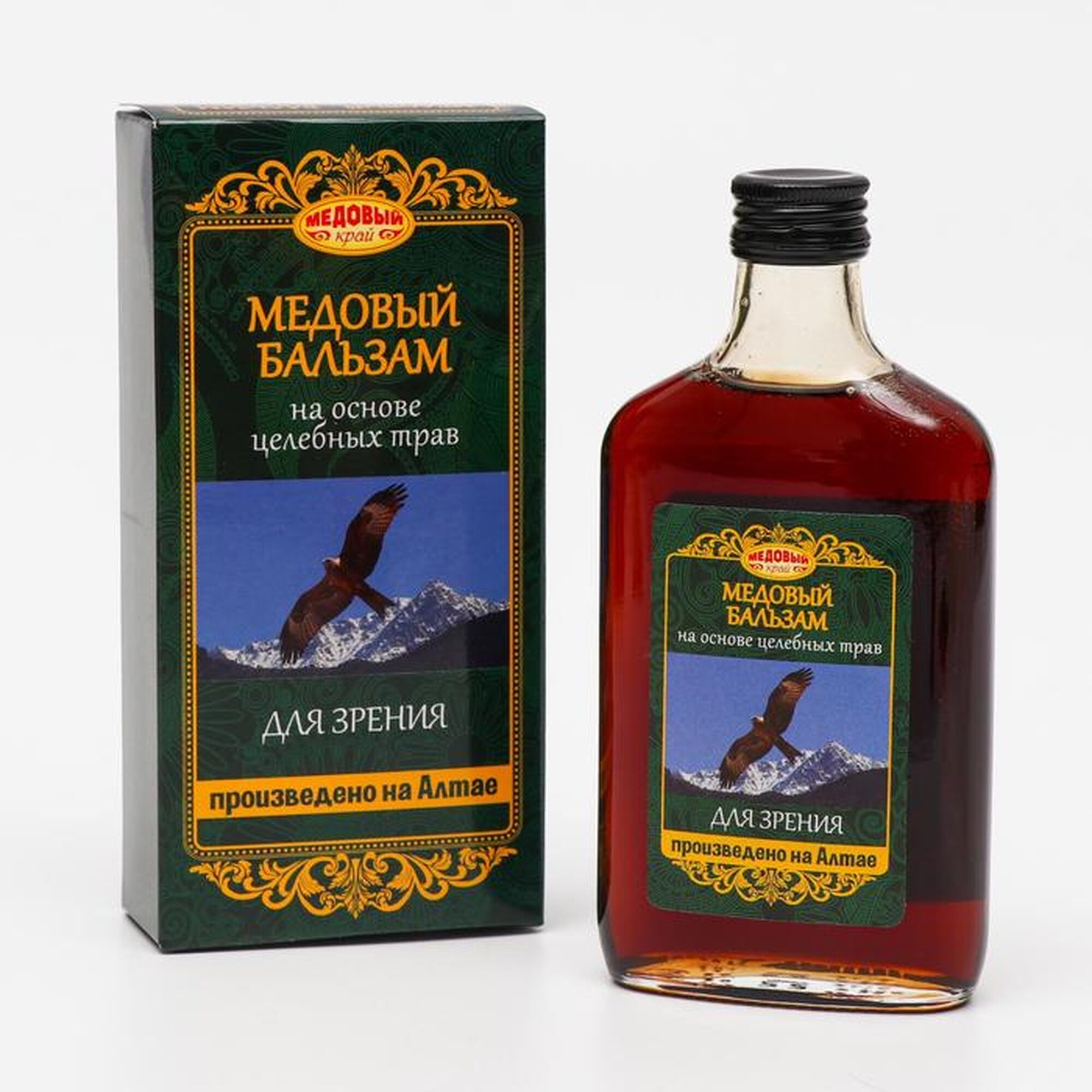 Бальзам Медовый край "Для зрения", алтайский мёд, на основе целебных трав, 250 мл