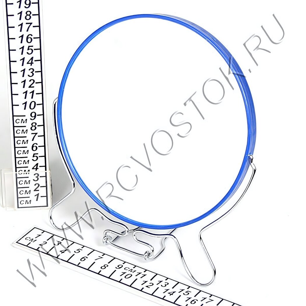 Зеркало настольное «Практика» круг 17см двухстороннее с увеличением металлическое