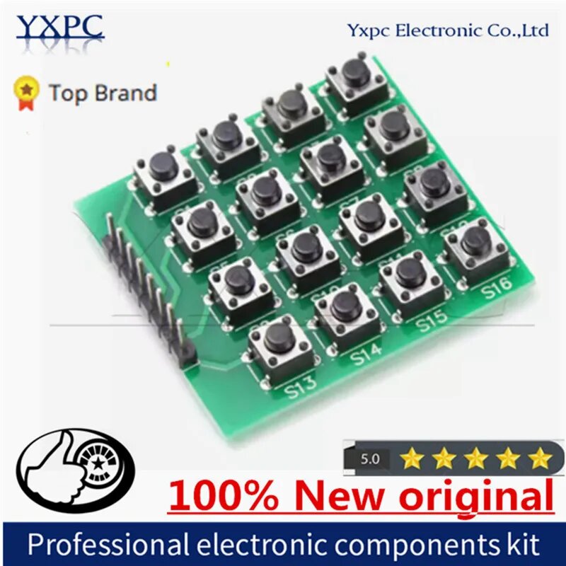 1 шт. 8pin 4*4 4x4 Матрица 16 клавиатура макетная плата модуль 16 кнопок микроконтроллер для arduino Diy стартовый комплект