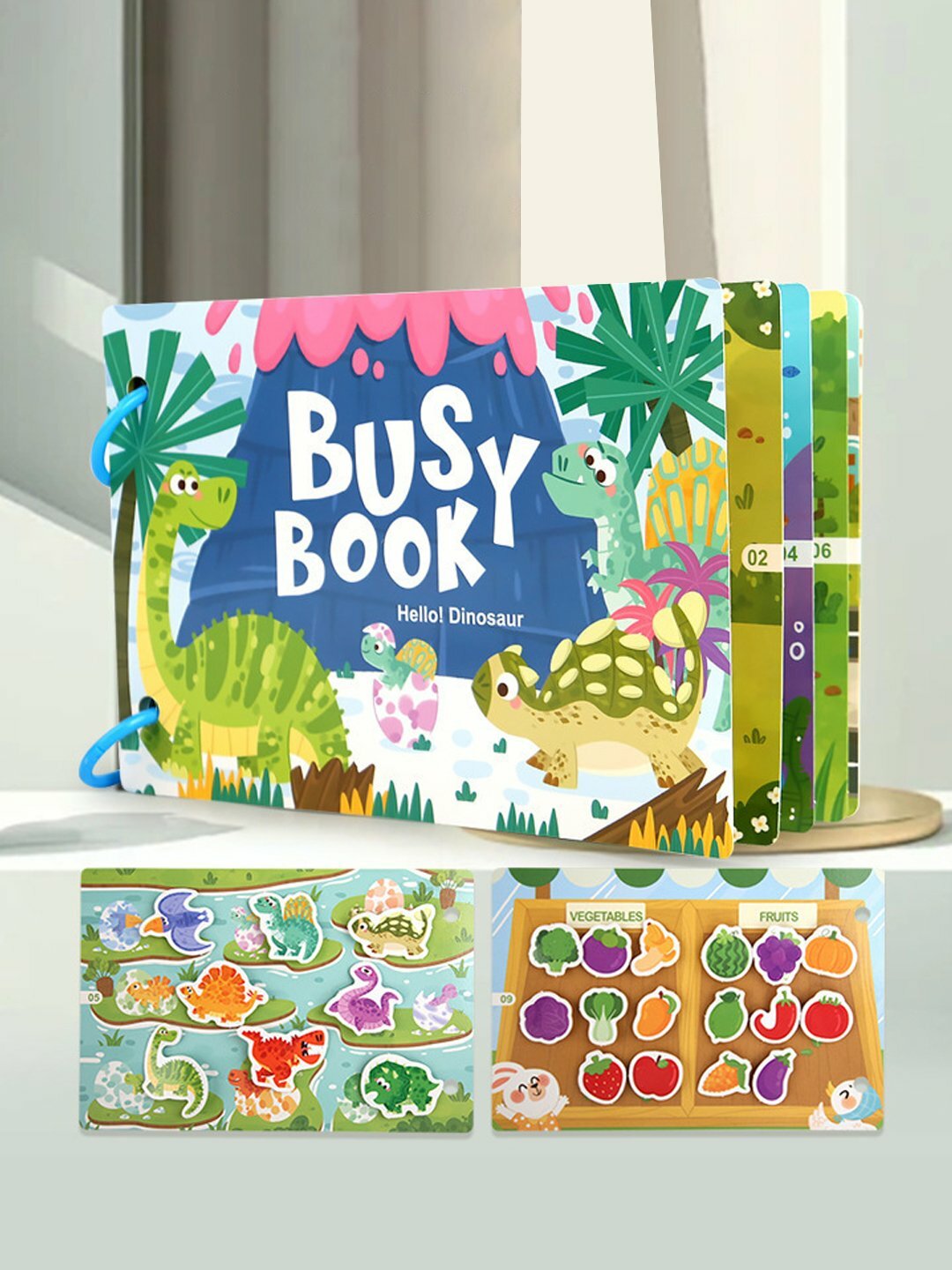 Развивающая книжка и алфавит для детей Busybook, Монтессори на липучках, дикие животные, домашные животные , подводный мир, мир динозавров всё это в этой серии развивающий Busybook книжки