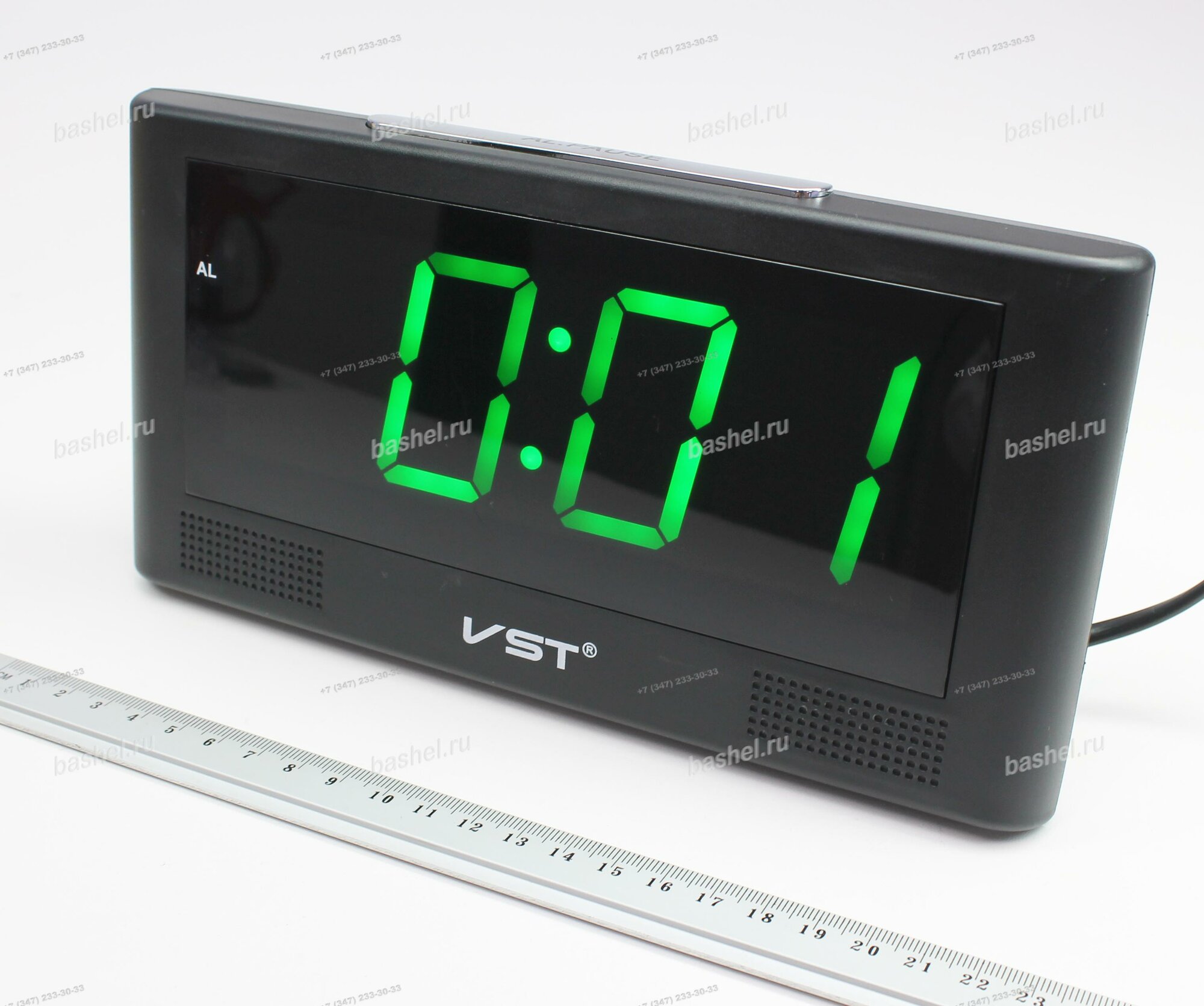 Часы сетевые VST732-4 зел. цифры (без блока питания), VST