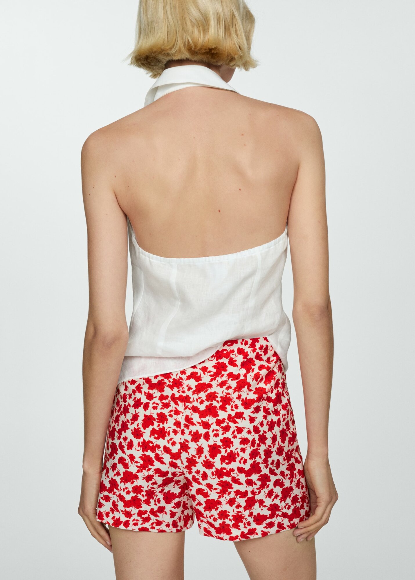 Шорты MANGO, размер 40 EU, красный — фото 1