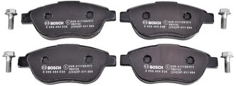 Дисковые тормозные колодки передние Bosch 0986494038 для Citroen, Peugeot (4 шт.)