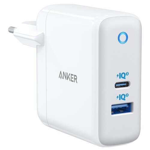 фото Зарядное устройство anker powerport+ atom iii usb-c 45w usb-a 15w eu white a2322g21