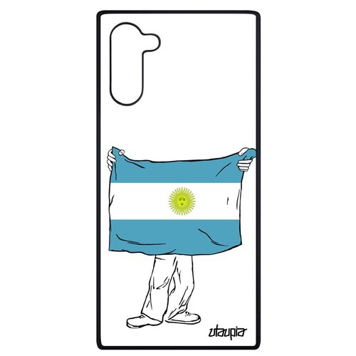 фото Чехол для телефонов samsung galaxy note 10, "флаг аргентины с руками" патриот туризм utaupia