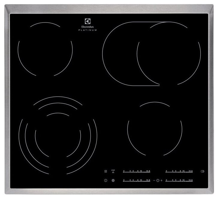 Варочная панель ELECTROLUX EHF96547XK, Hi-Light, независимая, черный