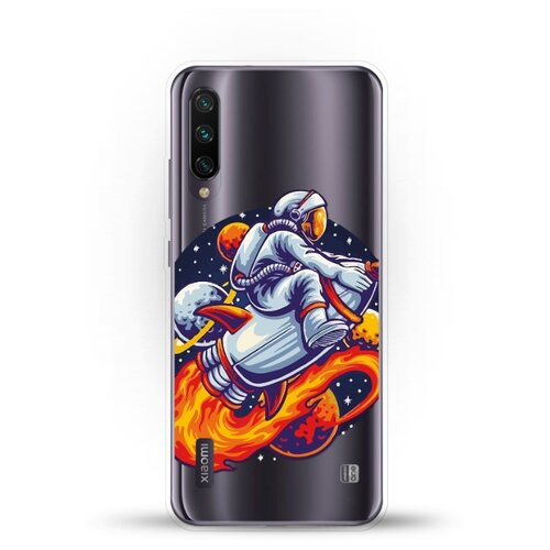 фото Силиконовый чехол астронавт на ракете на xiaomi mi a3 andy & paul