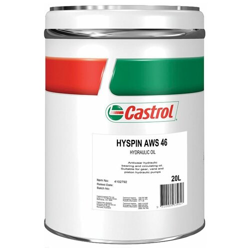 Гидравлическое масло Castrol Hyspin AWS 10 20 л