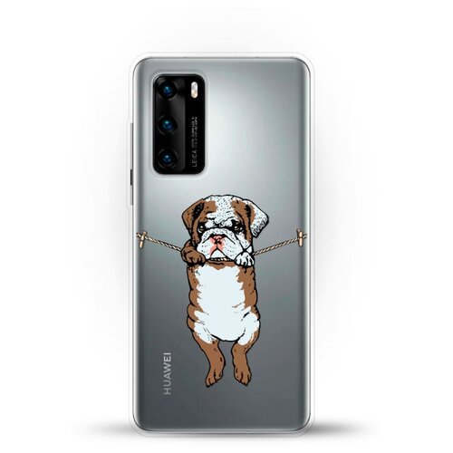 фото Силиконовый чехол бульдог на huawei p40 andy & paul