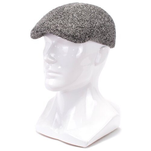 фото Кепка antar 031914ов из шерстяной ткани, размер 58-59, черный/св. серый