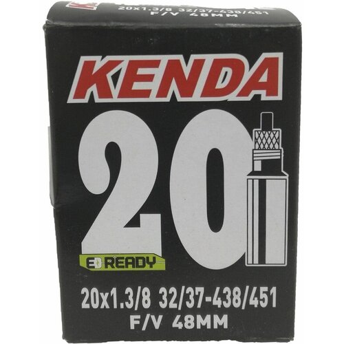 Камера KENDA 20 спорт 48мм узкая 1 3/8 (32/37-438/451) (500А) камера kenda 24 авто узкая 1 3 8 32 37 540 для советских вело инв колясок