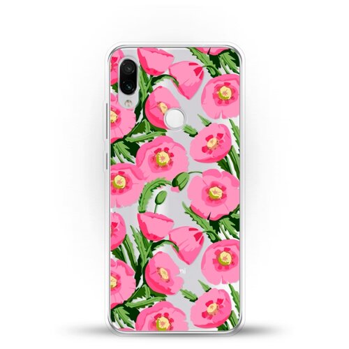 фото Силиконовый чехол узор из цветов на xiaomi redmi note 7 andy & paul
