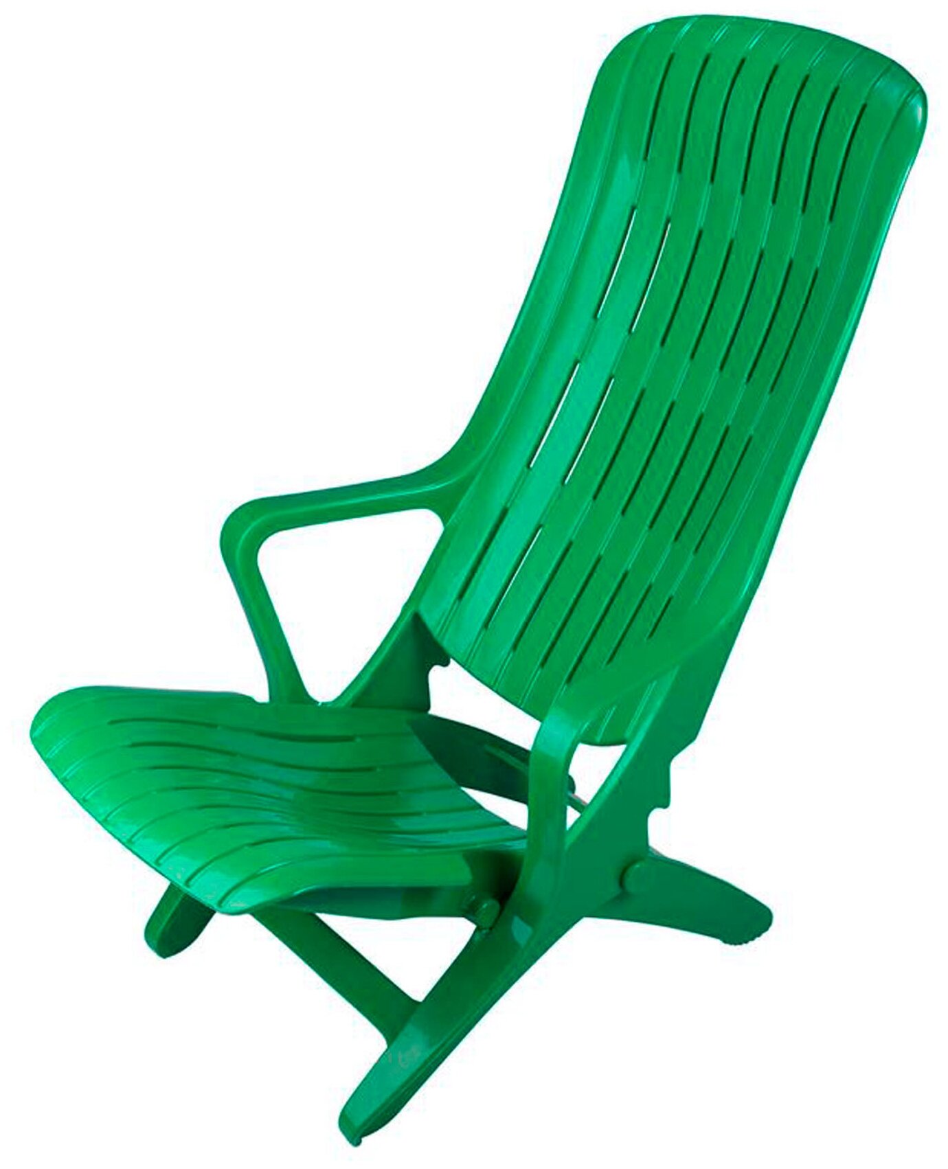 Шезлонг пластиковый 150-0015, 610х900х930мм, цвет зеленый