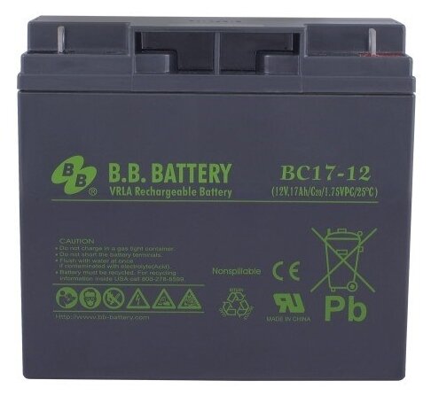 Аккумуляторная батарея B.B. Battery BC17-12 12В 17 А·ч