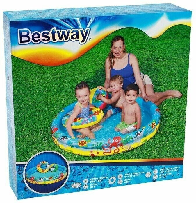 Детский бассейн Bestway Splash and Play 51092, 122х20 см - фотография № 2
