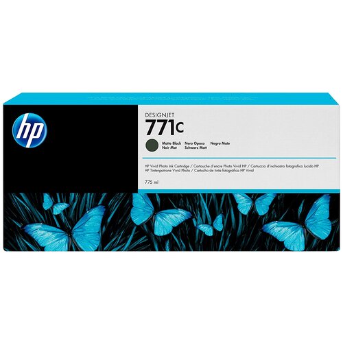 Картридж HP B6Y07A, 775 стр, черный матовый картридж hp b6y08a 771c chromatic red для designjet z6200 775ml