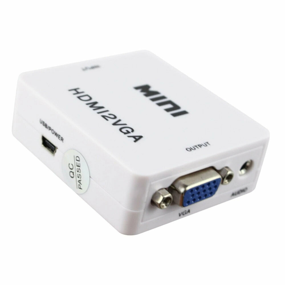 MELT Конвертер Mini с HDMI на VGA 1080p (белый)