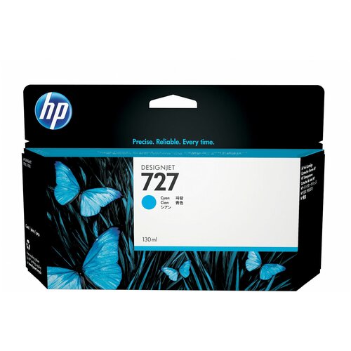 Картридж HP B3P19A, 130 стр, голубой картридж струйный hp 727 b3p19a голубой оригинальный