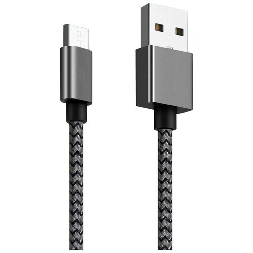 Кабель Ginzzu USB - microUSB (GC-558UD), 1 м, черный