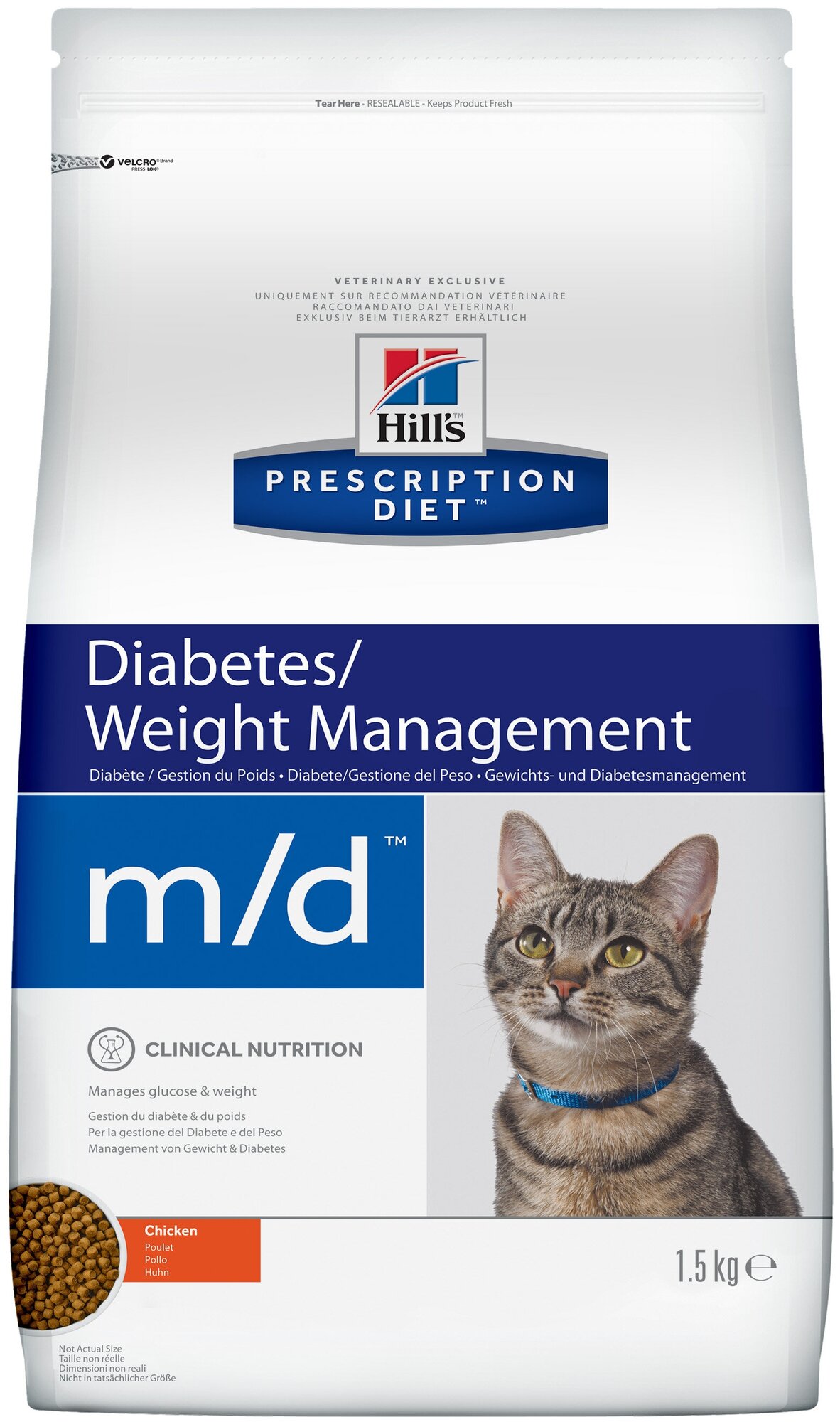 Сухой корм для кошек Hill's Prescription Diet M/D при сахарном диабете с курицей