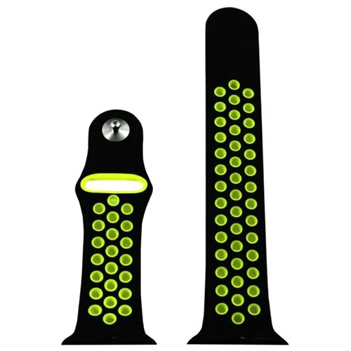 EVA Ремешок спортивный для Apple Watch 38/40/41mm, черный/желтый