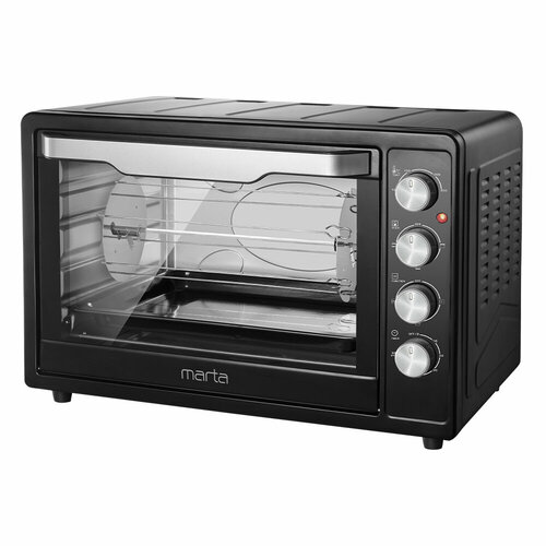 Мини-печь MARTA MT-EO4291A 65 литров конвекция шашлычница вертел черный жемчуг 1147900₽