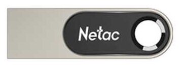 Флеш карта Netac U278 NT03U278N-016G-20PN USB 2.0, 16Gb, металл, матовая, черная/серебристая