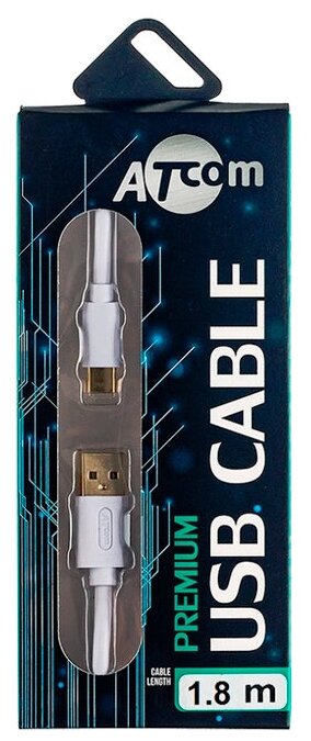 Atcom Кабель USB2.0 A-Type-C Atcom AT6256, белый (1.8м) (ret)