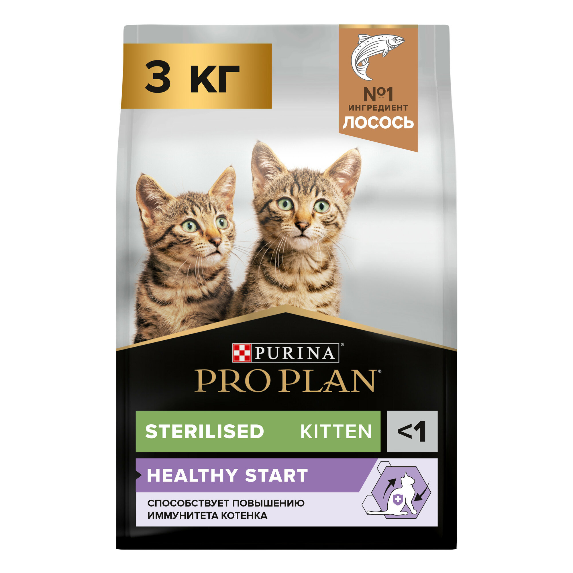 Сухой корм ProPlan для стерилизованных котят, лосось, 10кг Purina ProPlan - фото №1