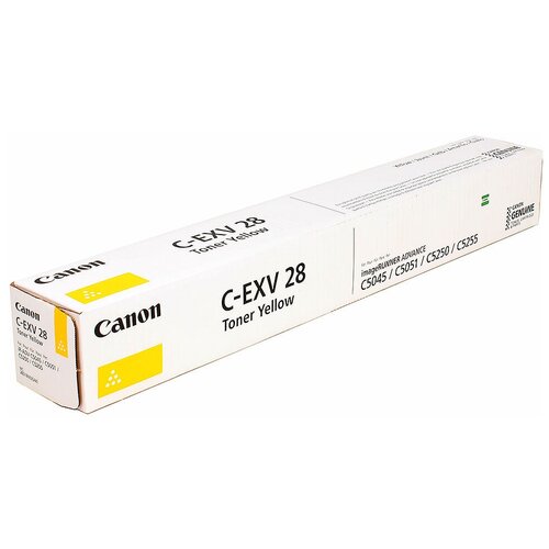 Тонер Canon C-EXV28 Y (2801B002), 38000 стр, желтый картридж c exv28y для canon imagerunner c5051 c5045 c5250i ir c5051 c5051i profiline желтый