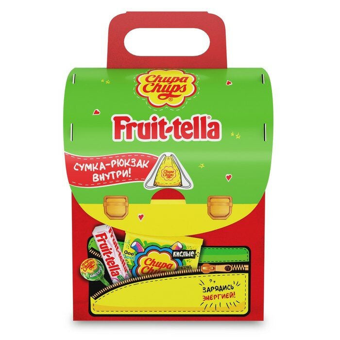 Набор подарочный Chupa Chups-Fruittella Школьный рюкзачок 190г Perfetti Van Melle - фото №2