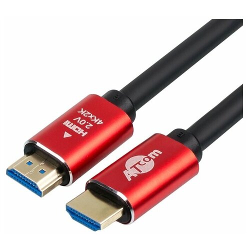 Кабель HDMI ATCOM 2 m (AT5941) (Red/Gold) VER 2.0